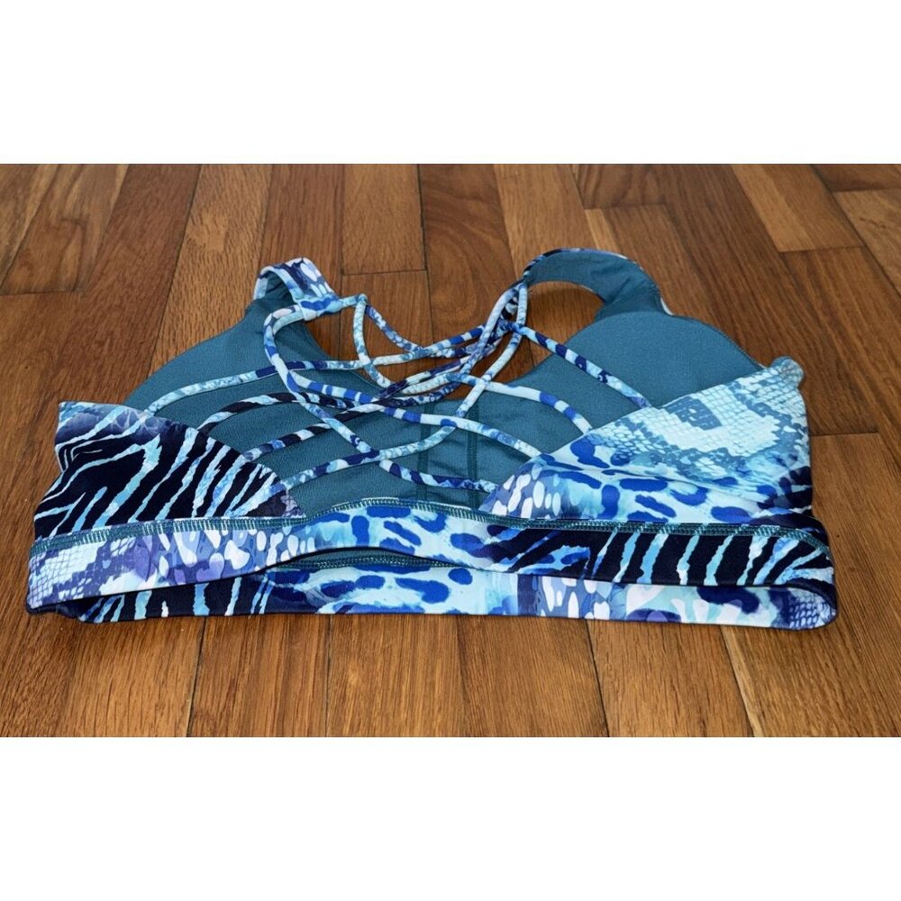 Constantly Varied Gear CVG Bra Women's Wild Thing Blue Animal Print Size L - Picture 2 of 5
